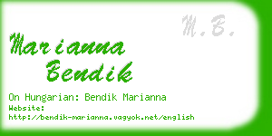 marianna bendik business card